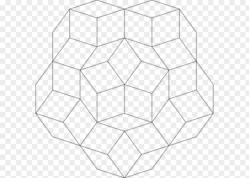 Geometrical Penrose Line Art Symmetry Point PNG