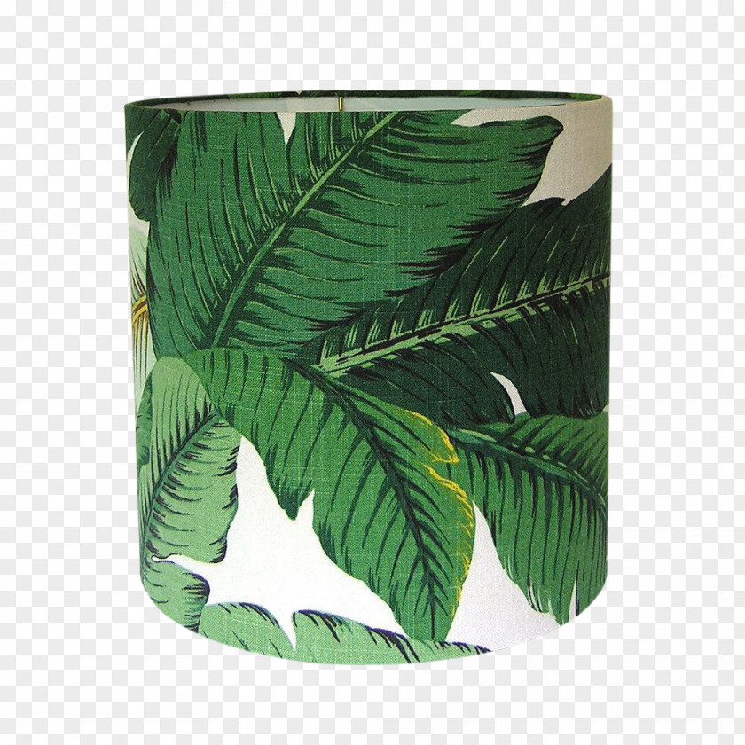 Green Palm Leaves Decorated Lamp Shades Window Blinds & Light Fixture Table PNG