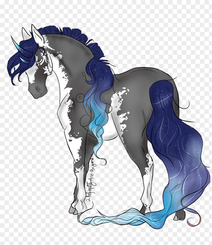 Mustang Stallion Unicorn Halter PNG