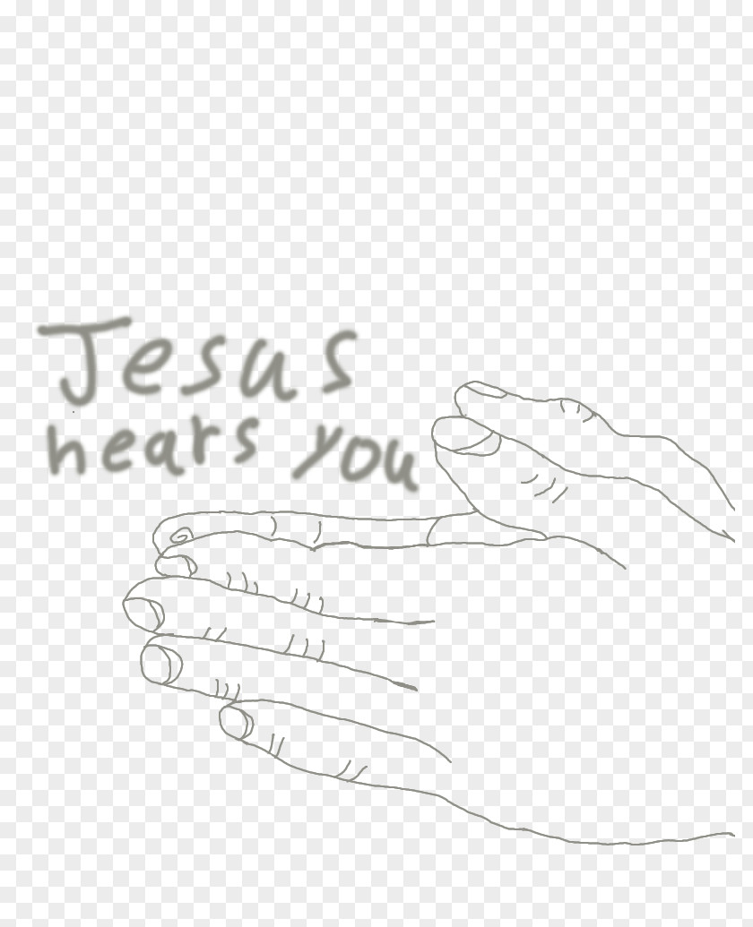 Healing Prayer Praying Hands Sketch Thumb Illustration Graphics Line Art PNG