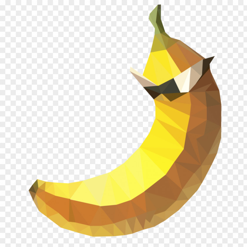 Low Poly Banana-families Food PNG