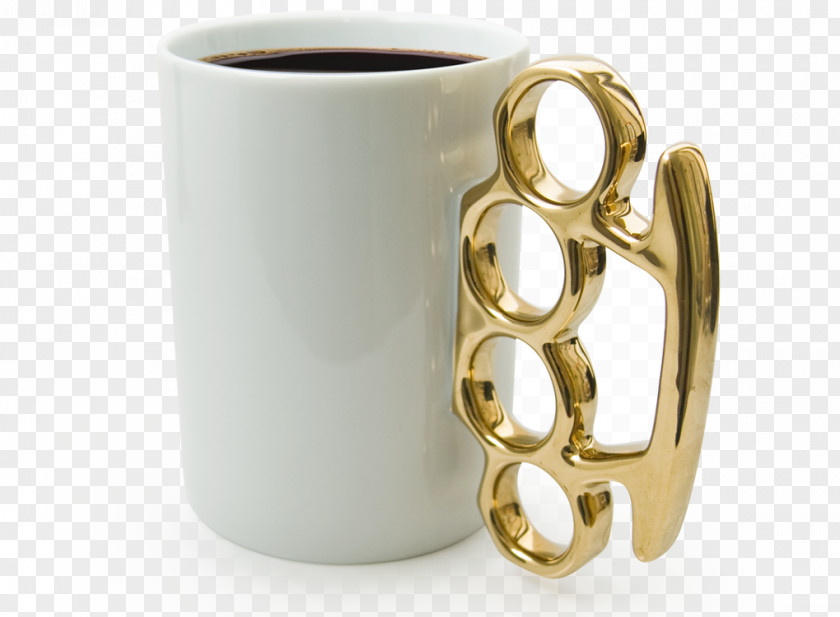 Mug Brass Knuckles Coffee Cup Handle PNG