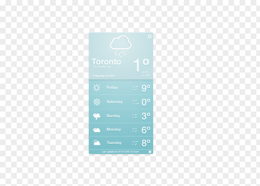 Weather Interface Widget Icon PNG
