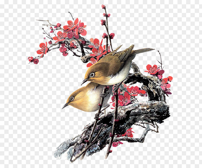 Bird's Nest Bird Watercolor Painting Chinese PNG
