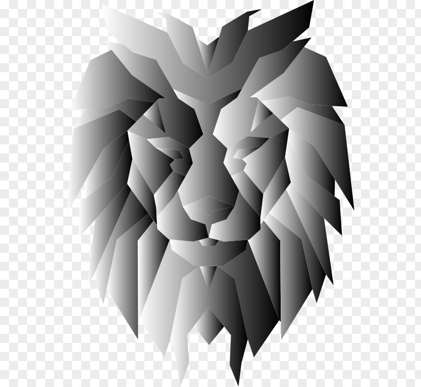 Polygonal Lion Polygon Geometry Face Clip Art PNG