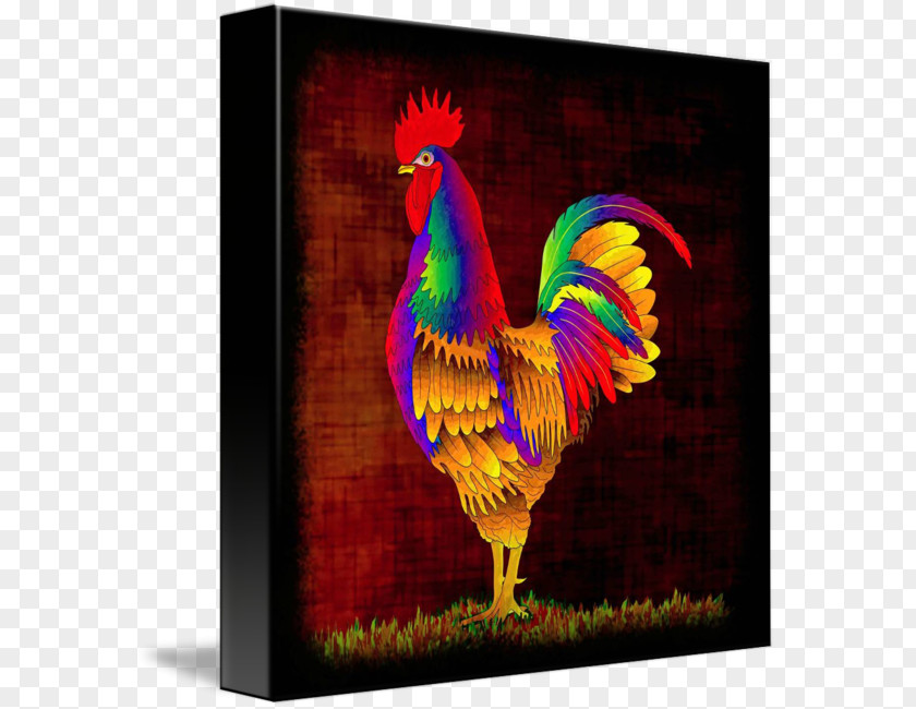 Rooster Chicken Painting Fine Art PNG