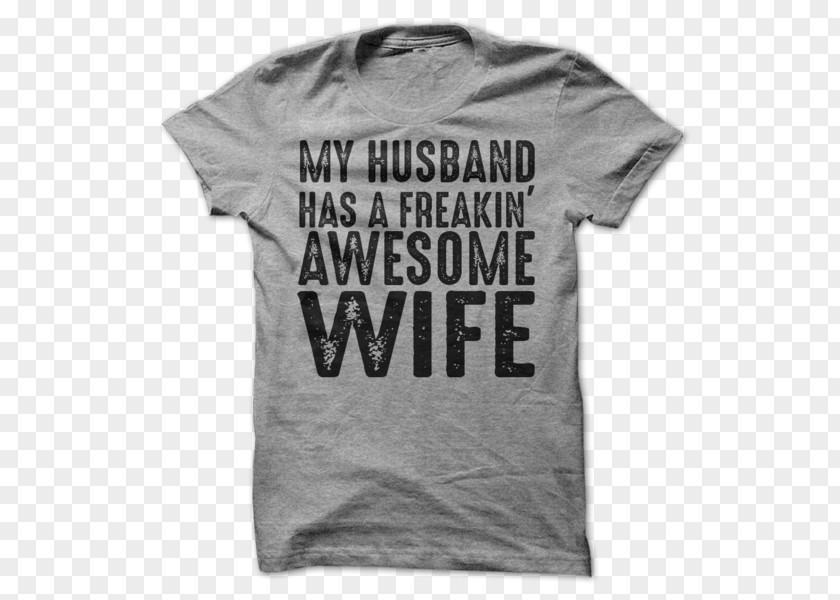 Wife Husband T-shirt Hoodie Top Neckline PNG
