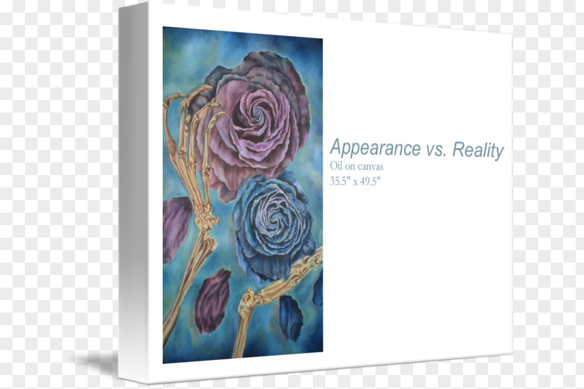 Appearance Vs Reality Modern Art Painting Floral Design PNG