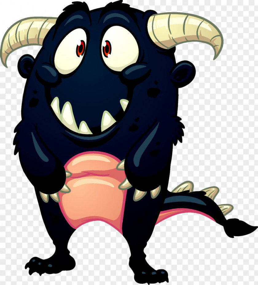 Cartoon Little Monster Horns Frankensteins Clip Art PNG