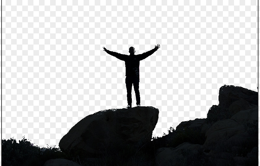 Man On Peak Silhouette Person Stock.xchng Sunset PNG