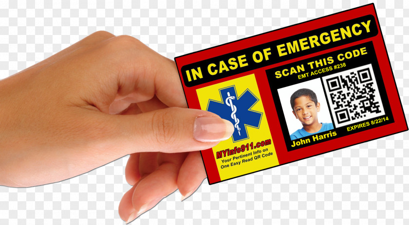 School Id Card Identity Document Credential Emergency QR Code Accident PNG