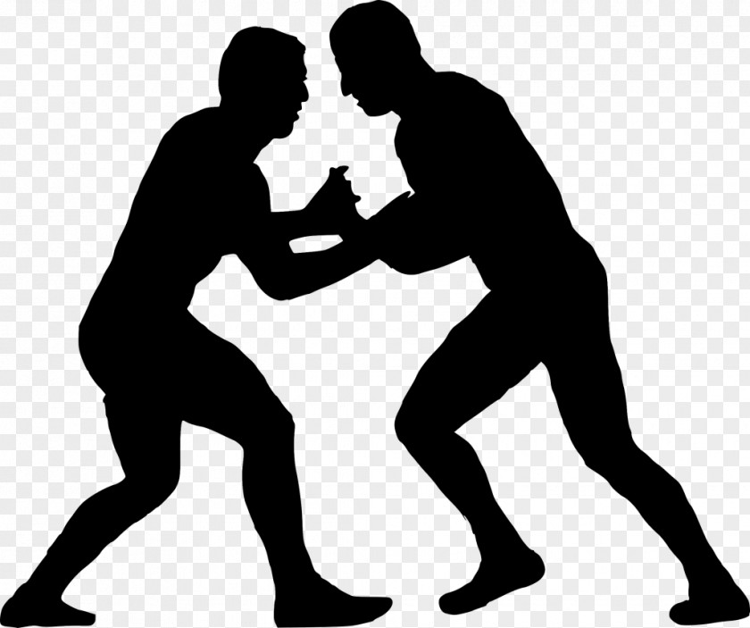 Silhouette Wrestling Clip Art PNG