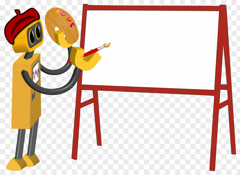 Cartoon Background Easel Painting Artist Clip Art PNG
