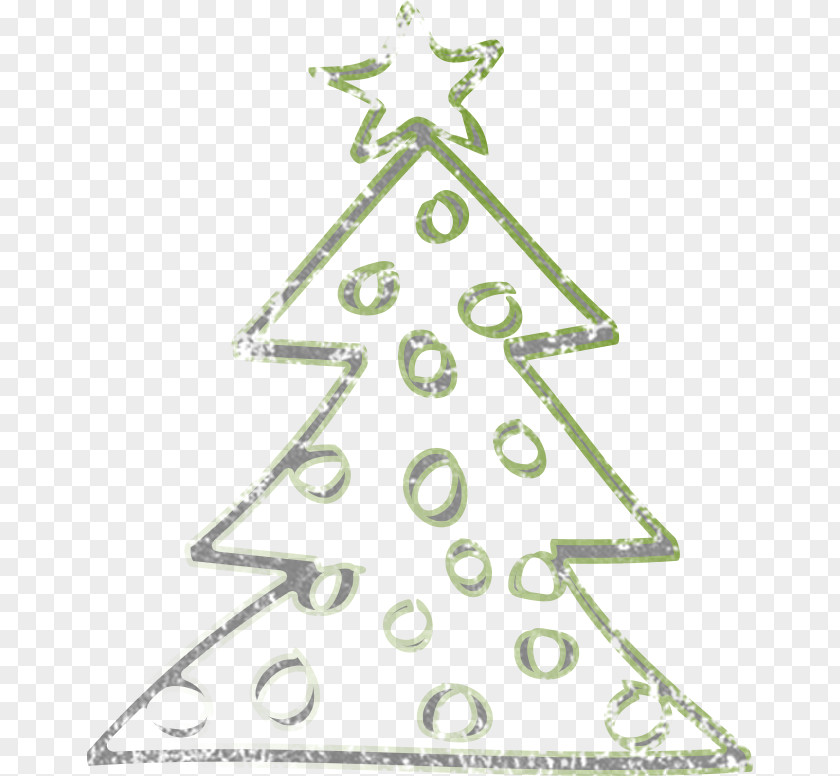 Christmas Tree Line Angle Ornament PNG