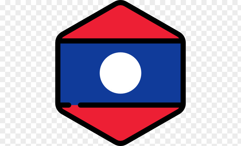 Flag Of Laos Line Point Clip Art PNG
