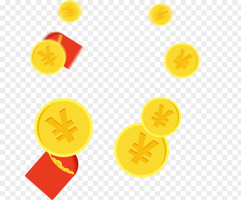 Gold Floating Material, Taobao Wallet Red Envelope Coin Computer Software PNG