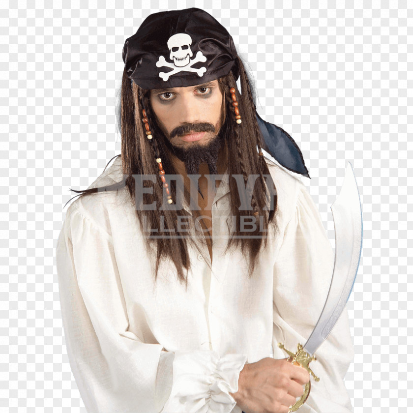 Seafarer Day Wig Halloween Piracy Costume Party Disguise PNG
