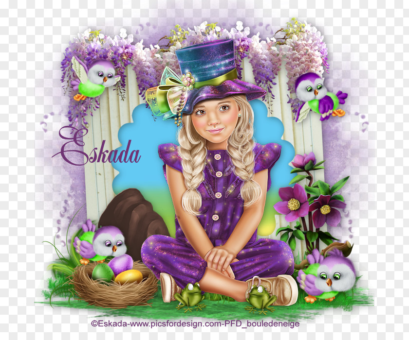 Fairy Floral Design Photomontage PNG