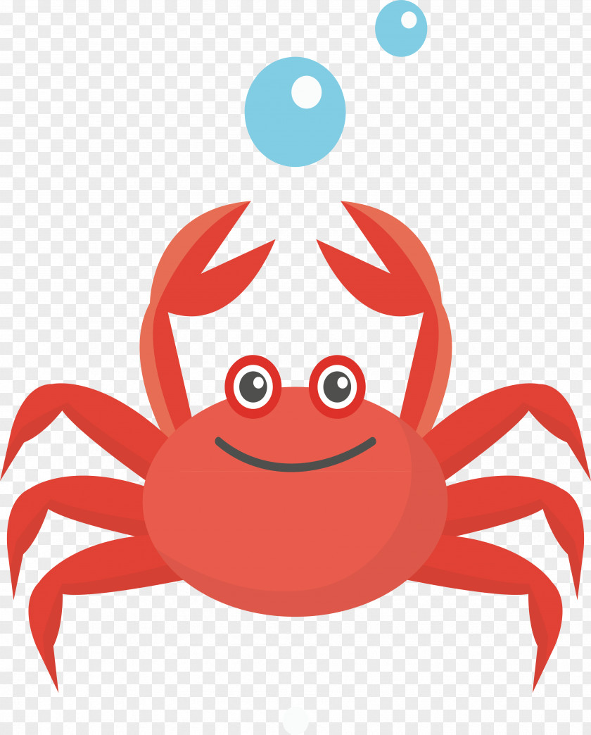 Lovely Little Crab Cartoon Drawing Illustration PNG