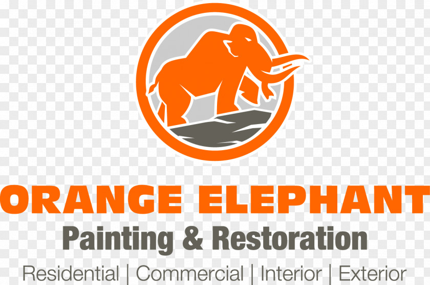 Watercolor Painting Elephant Logo Brand Product Design Font PNG