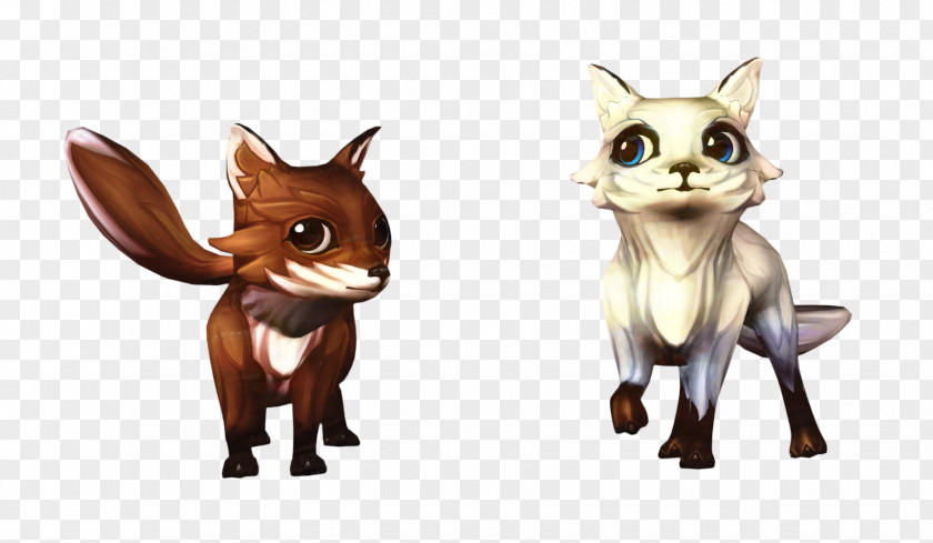Figurine Fawn Cat And Dog Cartoon PNG