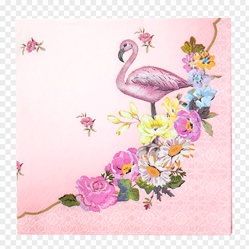 Flamingo Printing Cloth Napkins Table Paper Tea Party PNG