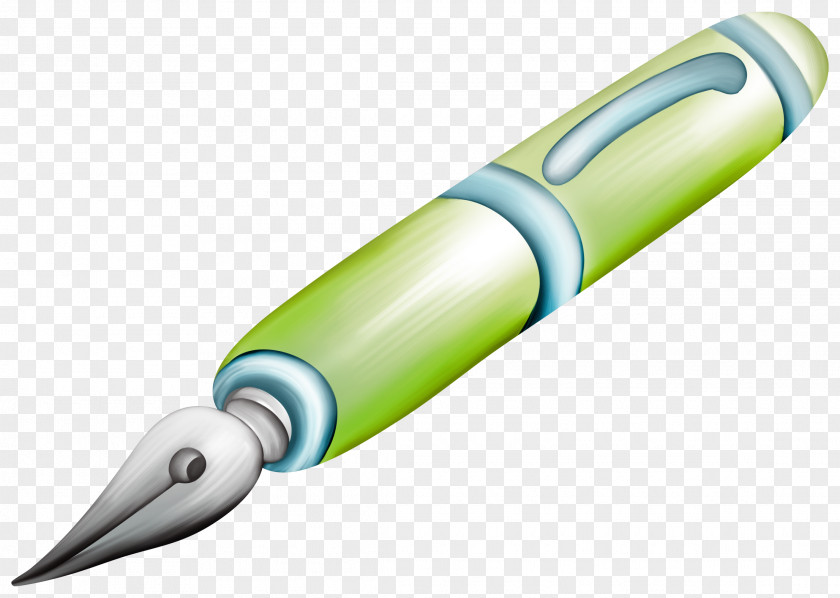Green Cartoon Pen Ballpoint Drawing PNG