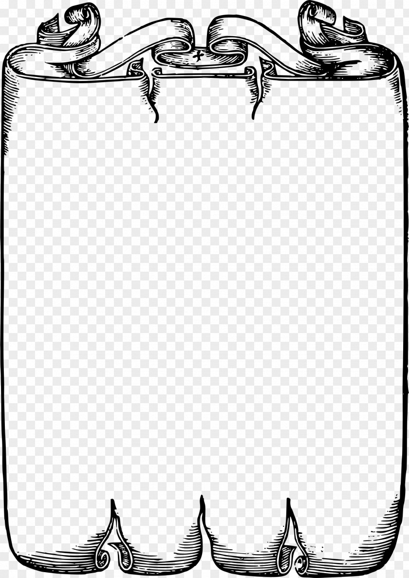 Scroll Designs Black And White Clip Art PNG