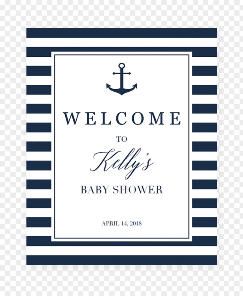 Navy Shower Diaper Baby Raffle Party Table PNG