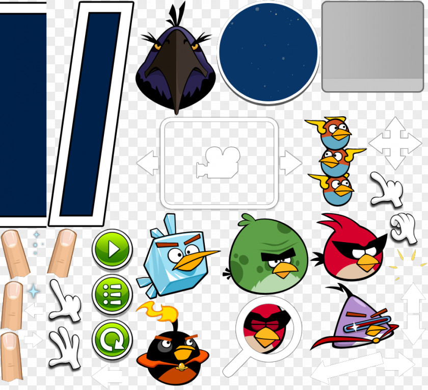 Angry Birds Game Assets Space Go! PNG