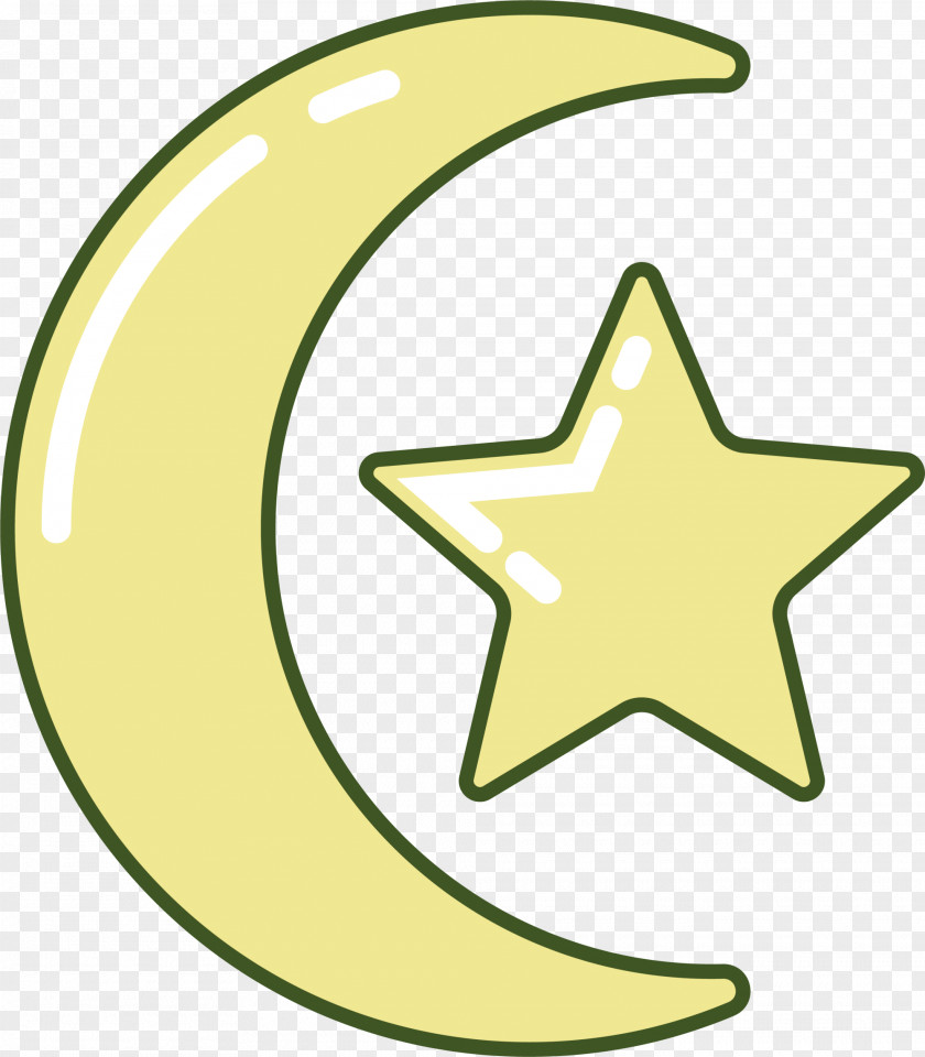 Cartoon Yellow Eid Moon Stock Photography Royalty-free Drawing Clip Art PNG
