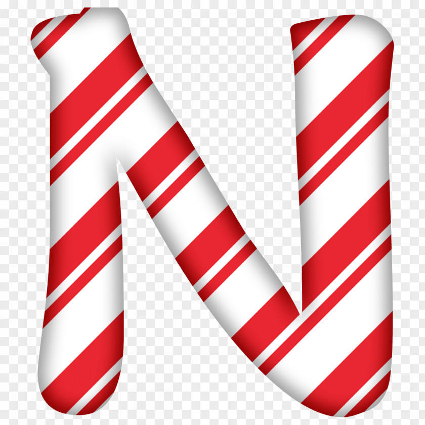 Christmas Candy Cane Letter Lollipop Alphabet PNG