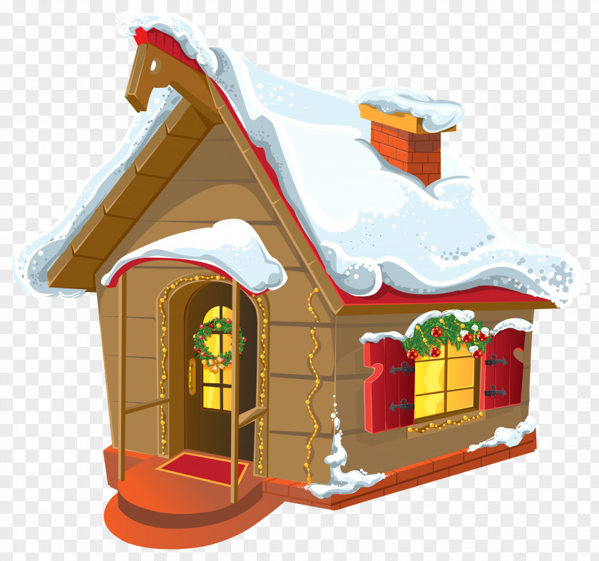 Christmas Winter House Clipart Image Clip Art PNG