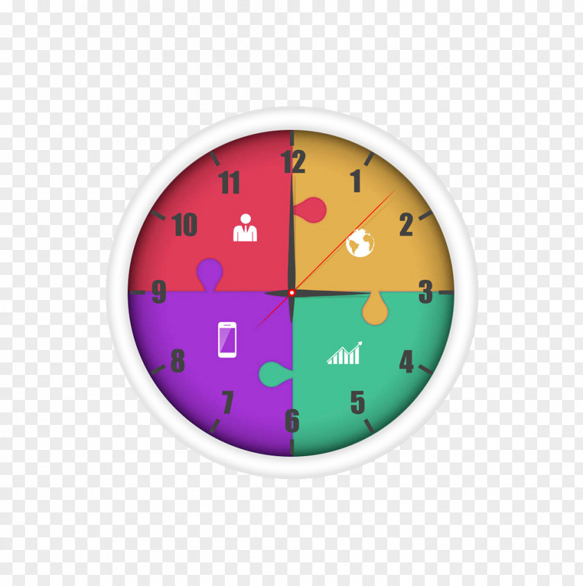 Creative Watch Clock Infographic PNG