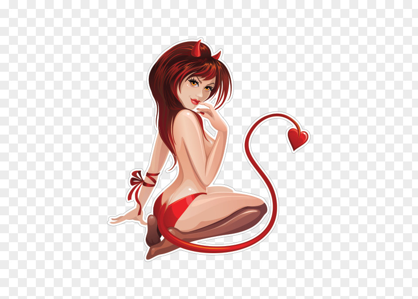 Decal Devil Woman Demon Sticker PNG Sticker, devil, woman with tail clipart PNG