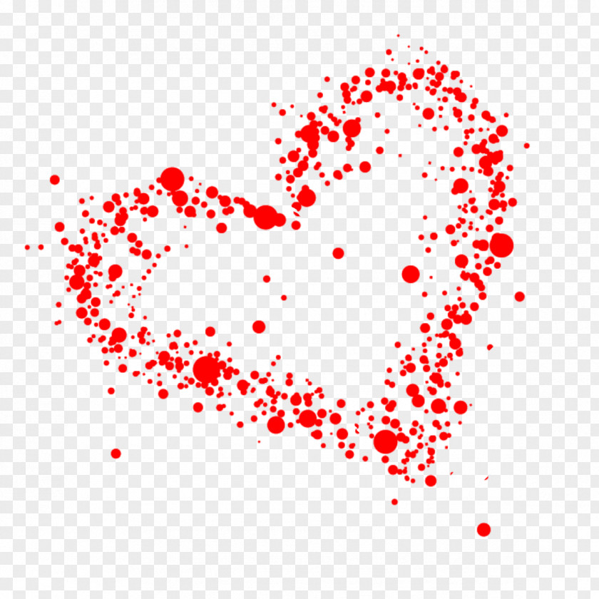 Dotted Hearts Ink Brush Heart Download PNG