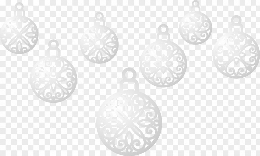 Silver Christmas Ornaments White Brand Black Pattern PNG