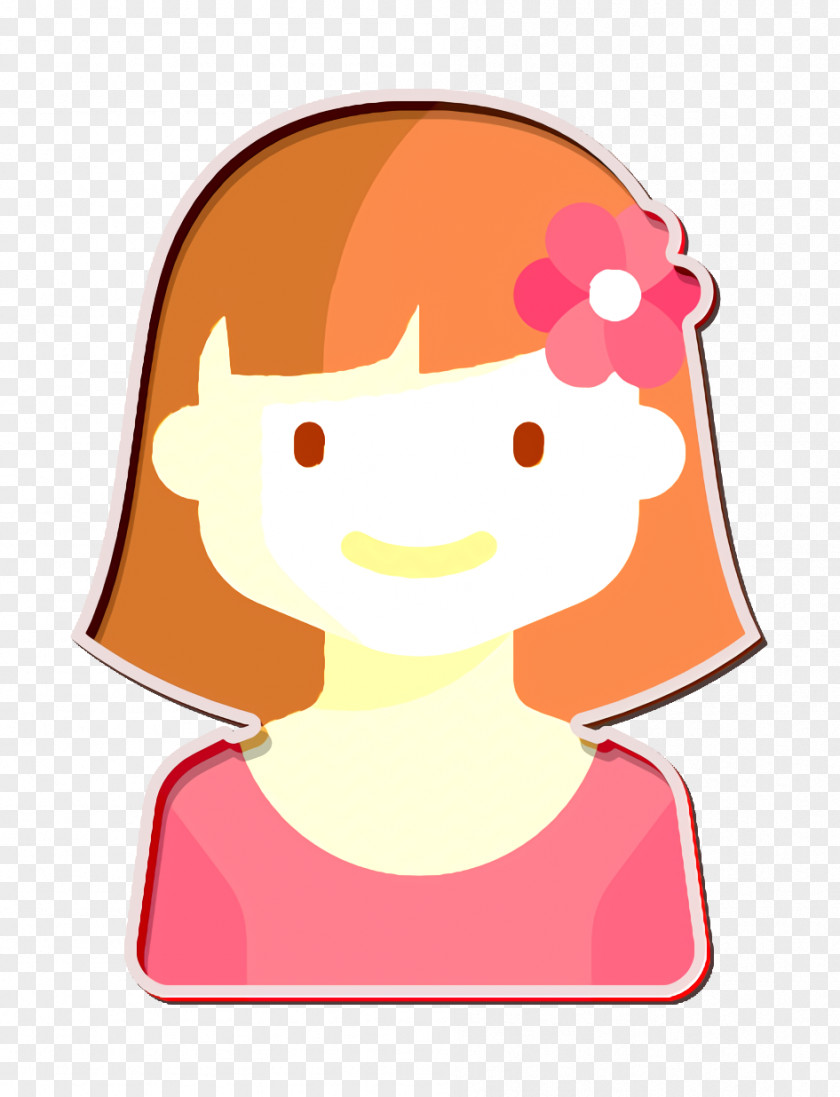 Smile Nose Kids Avatars Icon Girl PNG