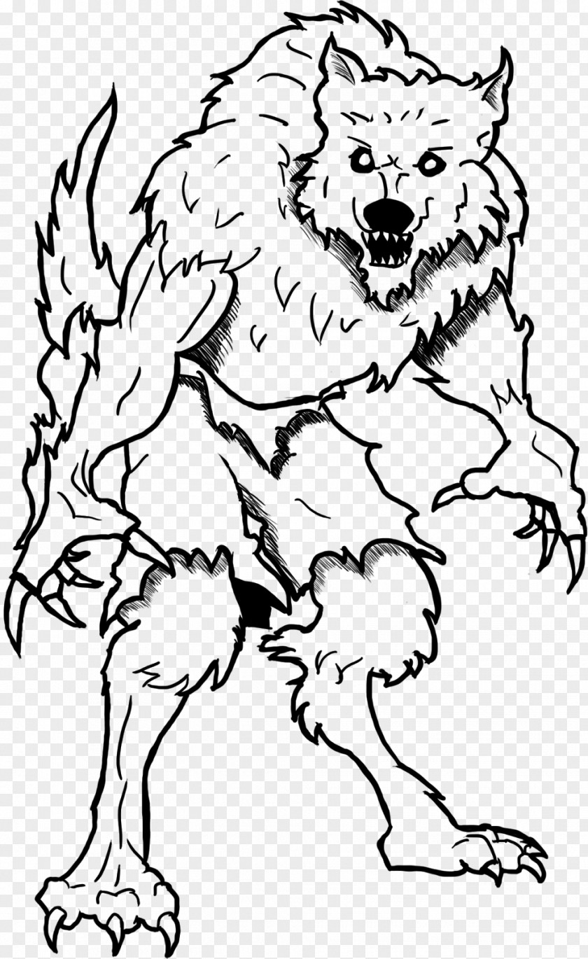 Werewolf Coloring Book Child Drawing Line Art PNG