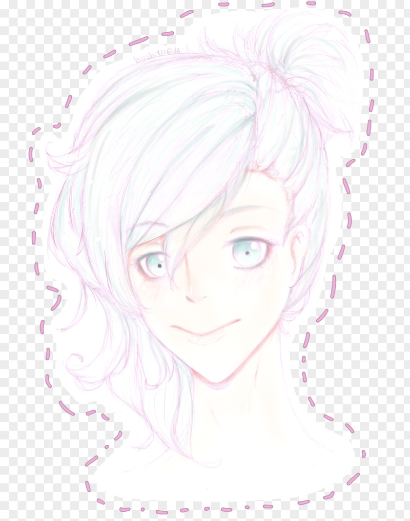 Ai Mikaze Eye Hair Coloring Sketch PNG