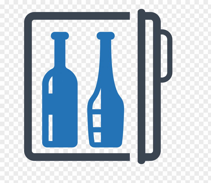 Blue Flat Simple Refrigerator Icon Minibar Room Hotel PNG