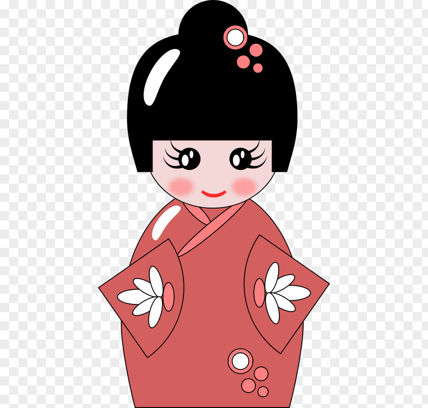 Japanese Clouds Dolls Clip Art Vector Graphics PNG