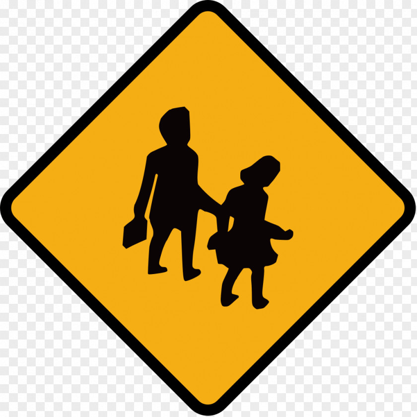 Sign Traffic Warning School Zone Road PNG
