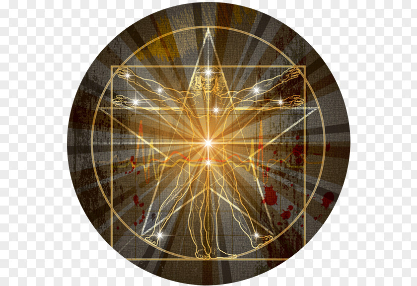 Symbol Vitruvian Man Pentagram Human Body Pentacle Sacred Geometry PNG