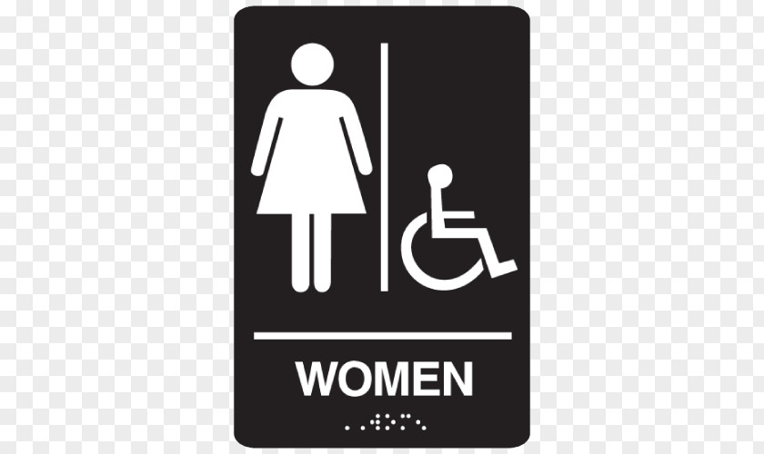 Unisex Public Toilet Accessible Bathroom ADA Signs PNG