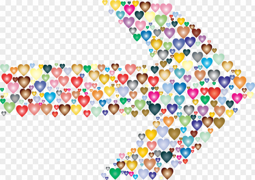 Valentine. Color Arrow Clip Art PNG