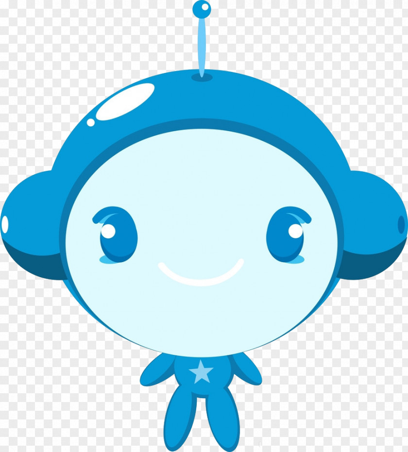 Blue Robot IPhone X Cartoon PNG