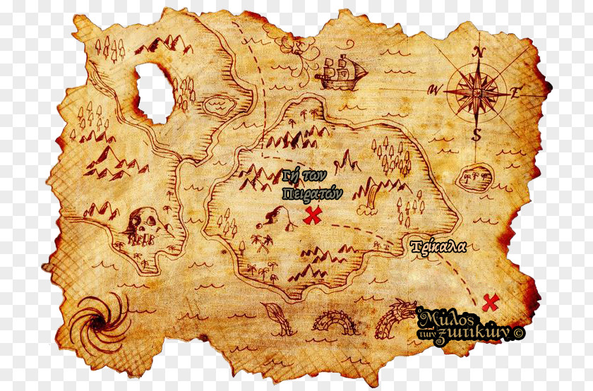 Map Treasure Island Buried PNG