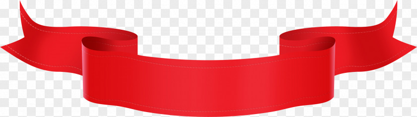Red Ribbon Paper Awareness Banner Textile PNG