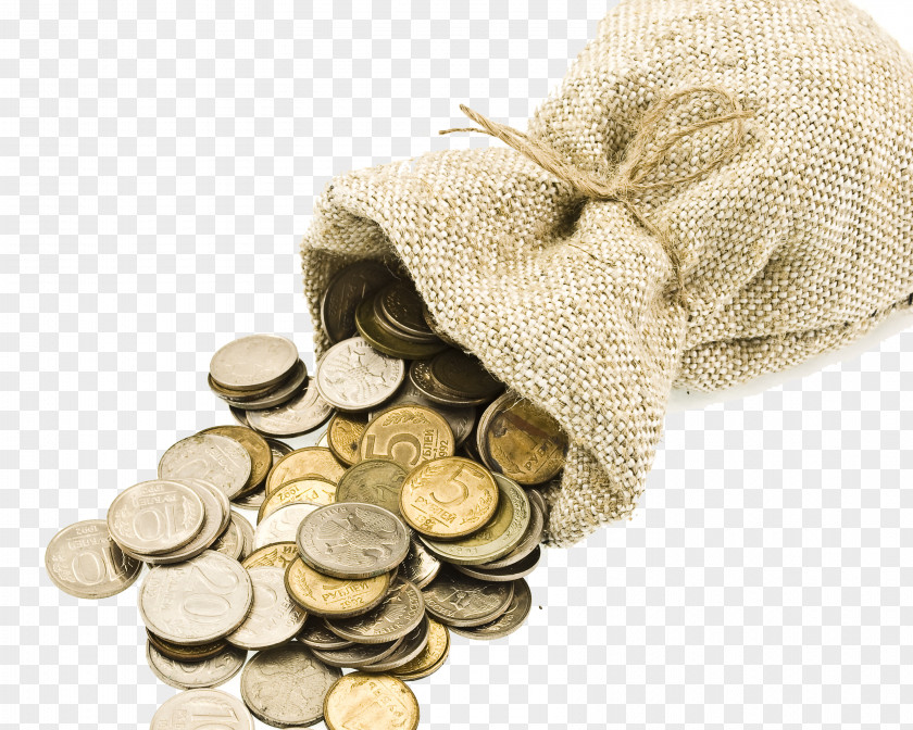 Coin Bag Money Loan Finance Investment Bank PNG